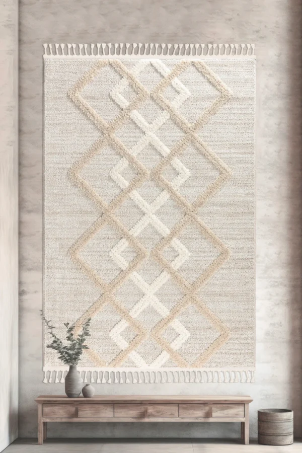 Boho Diamond Tassel Rug - Image 2