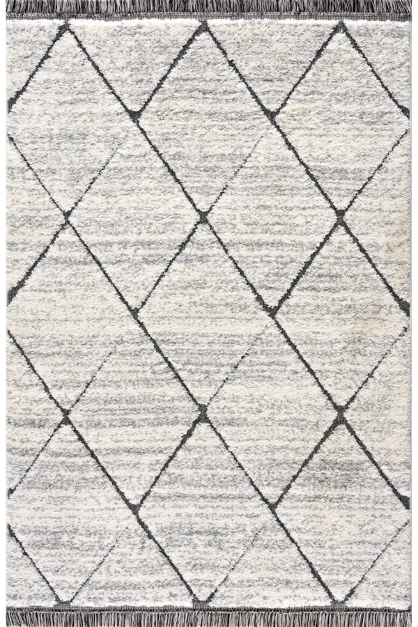 Modern Diamond Shag Rug - Image 2